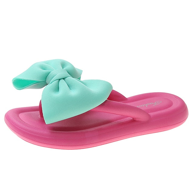 Slik Bowtie Flip Flops for Woman