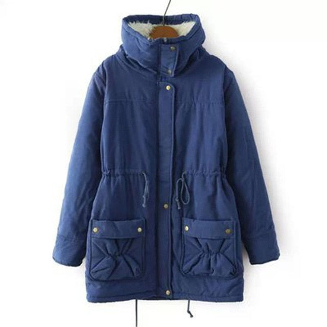 Women Winter Jacket Thick Hooded Long Down Jacket - Azahshopping