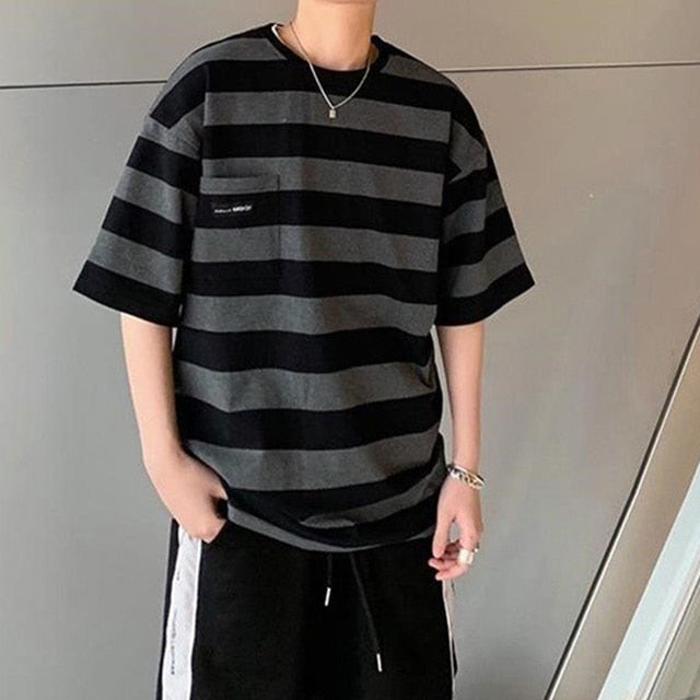 High Street Stripe T-shirt Long Sleeves Vintage