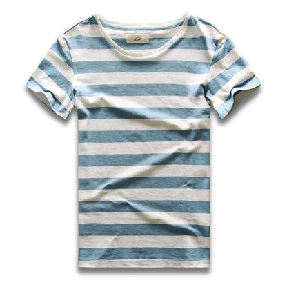 Men Striped T-shirt Stripes Top Tees