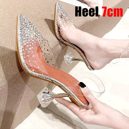 Luxury Pumps Transparent High Heels