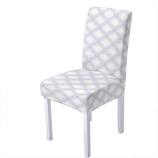 Geometric Spandex Chair Cover For Dining Room 3d Crystal Chairs Covers