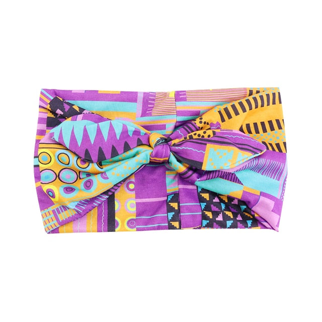 African Print Stretch Bandana Head Wrap