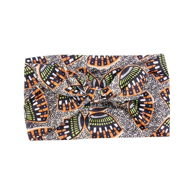 African Print Stretch Bandana Head Wrap