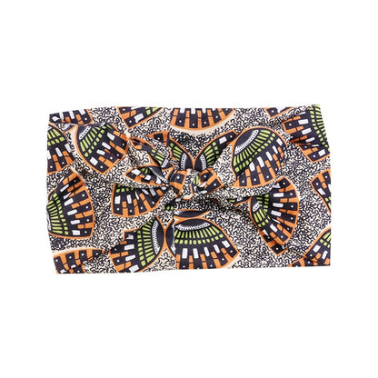 African Print Stretch Bandana Head Wrap