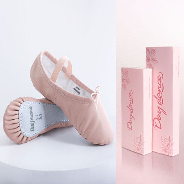 Genuine Leather Ballet Slippers for Girls