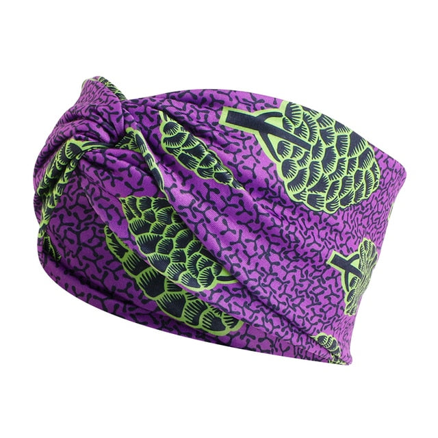 African Print Stretch Bandana Head Wrap