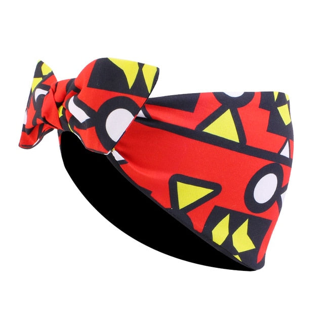 African Print Stretch Bandana Head Wrap