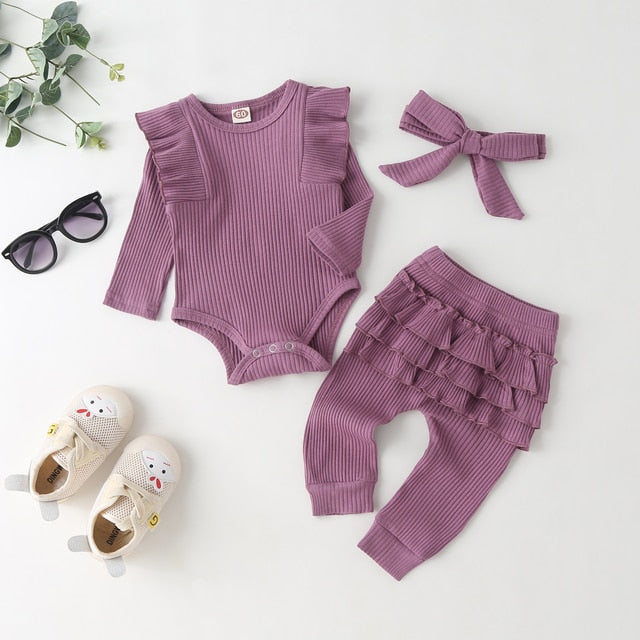 3pcs Baby Girl Clothes Set