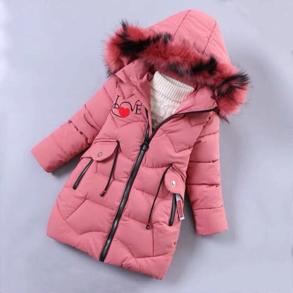 Hooded Winter Padded Jacket For Girls