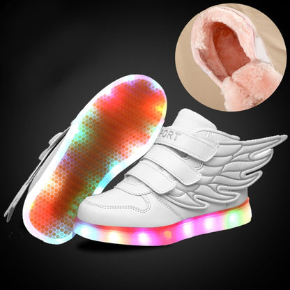 LED Sneakers for Boys & Girls with Fur Inside