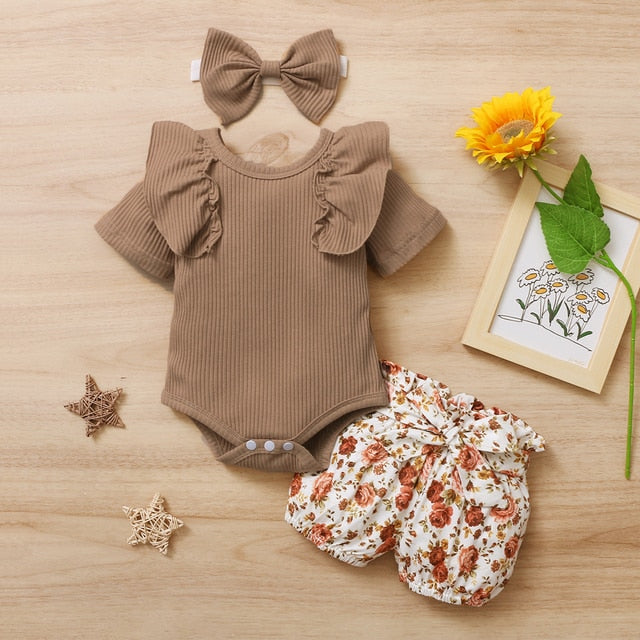 3pcs Baby Girl Clothes Set