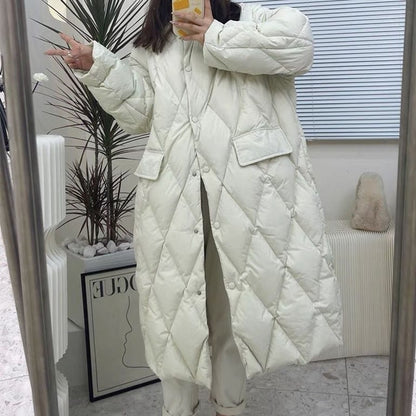 Winter Korean Style Long Cotton-padded Coat