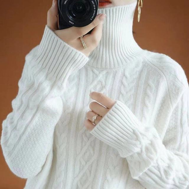 Autumn Knitted Turtleneck Sweater for Women