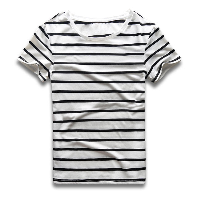 Men Striped T-shirt Stripes Top Tees