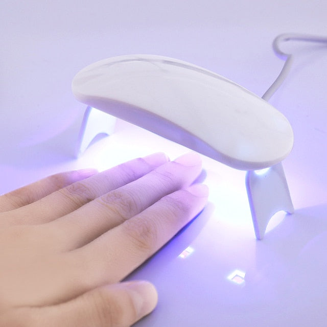 Mini 6w Nail Dryer Led Uv Lamp Micro Usb Gel Varnish Curing Machine