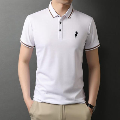 Top Grade Designer Logo Brand Mens Polo Shirts With Short Sleeve