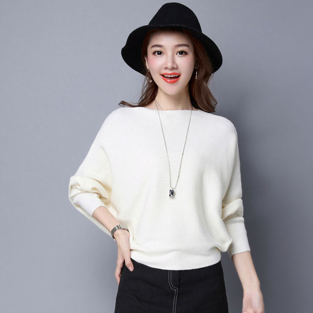 Knitting Bottoming Batwing Sleeve Warm Sweaters