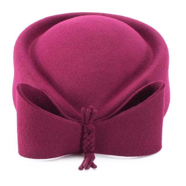 Teardrop Women Hats Vintage Look Pillbox Fascinator Hat Top Fancy Wool Felt Hat