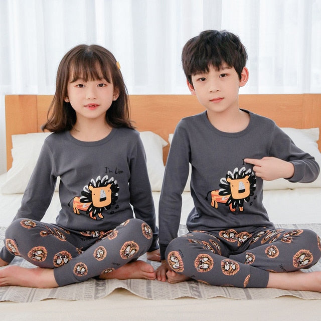 Sleepwear Teen Pajama Cotton Pyjamas Sets For Kids 6 8 10 12 14 Years