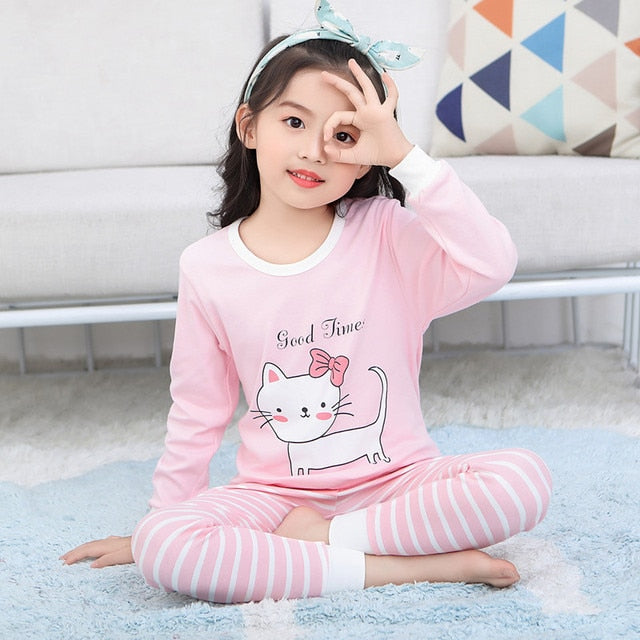 Sleepwear Teen Pajama Cotton Pyjamas Sets For Kids 6 8 10 12 14 Years