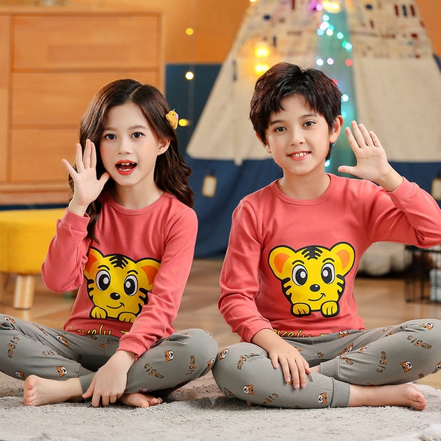 Sleepwear Teen Pajama Cotton Pyjamas Sets For Kids 6 8 10 12 14 Years