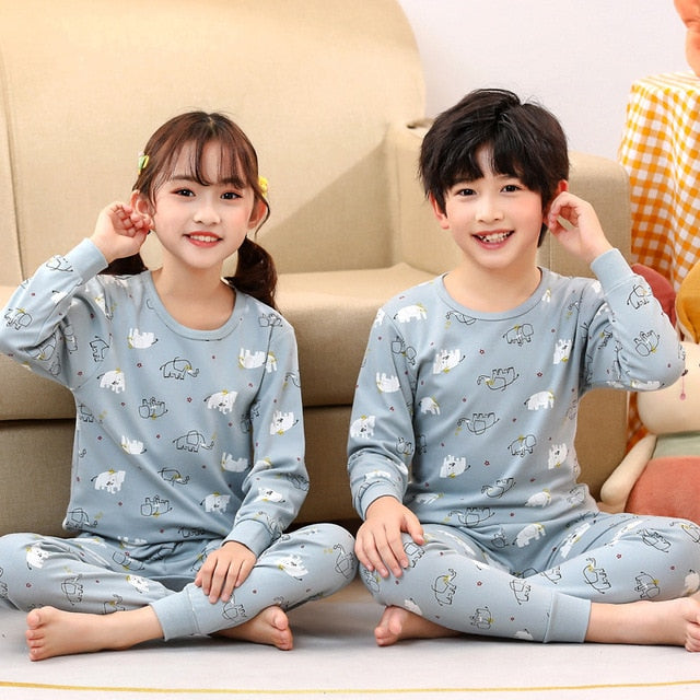 Sleepwear Teen Pajama Cotton Pyjamas Sets For Kids 6 8 10 12 14 Years