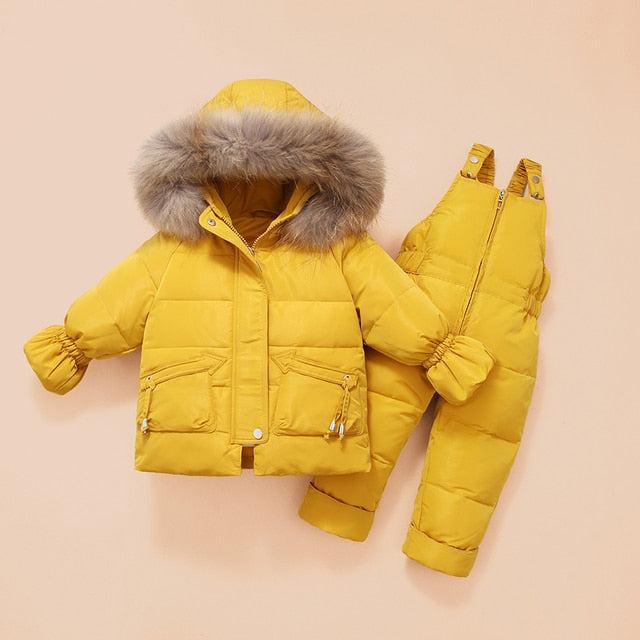 Warm Down Jacket Winter Children Clothing Set Baby Boy