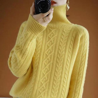 Autumn Knitted Turtleneck Sweater for Women