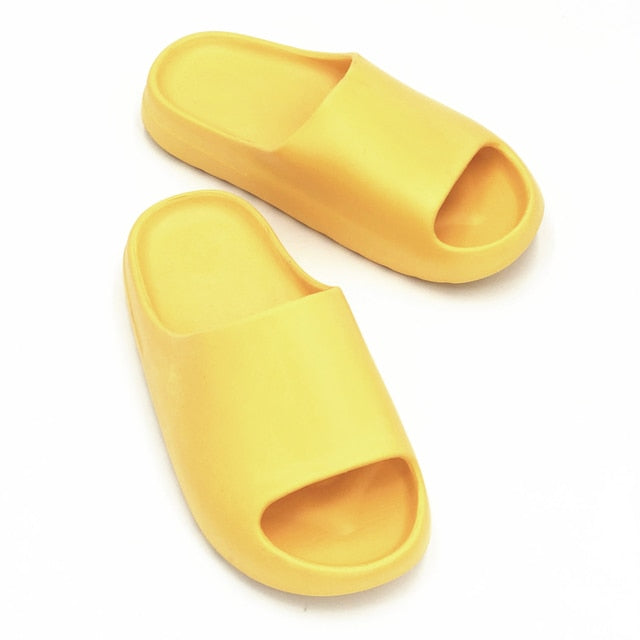 Summer Slippers Men Women Indoor Eva High Soft Bottom Sandals Open Toe Trend Slides Light Beach Shoes Slippers Home Size 35 46| |