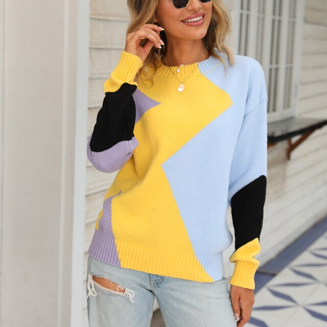 Knitted Top Pullover Sweater for Women