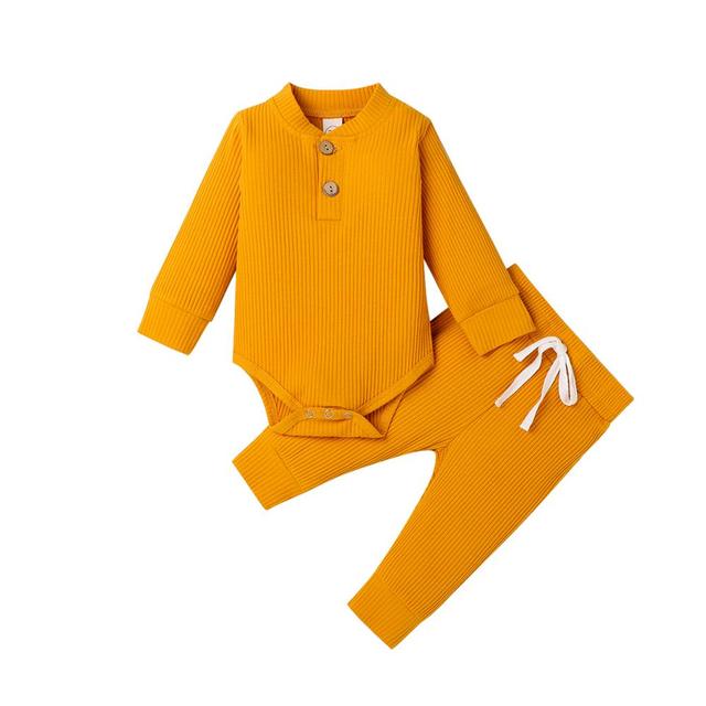 Newborn Winter Baby Girl Long Sleeve Romper Pants Sets