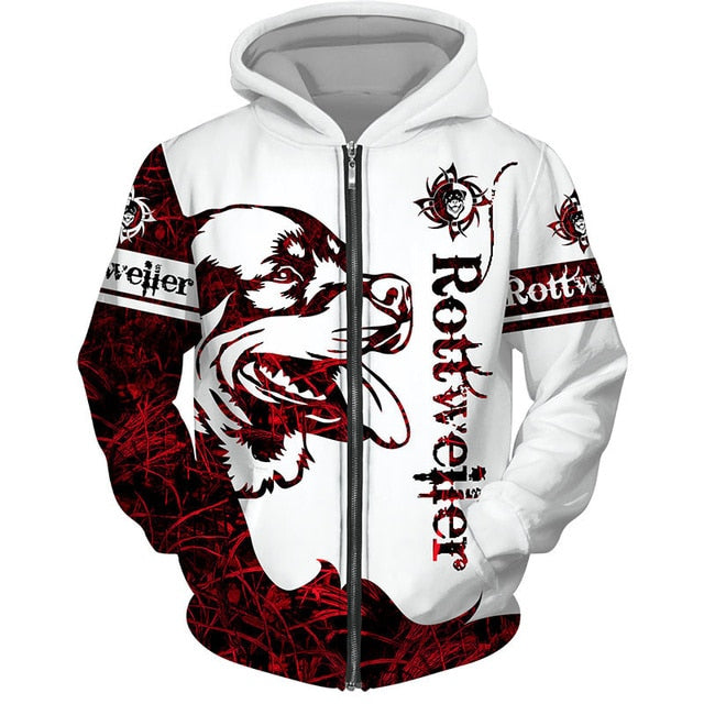 Rottweiler Dog 3d Printed Hoodie Suit Male Autumn Winter Casual Sweashirts Sweatpants Men Tracksuit Set