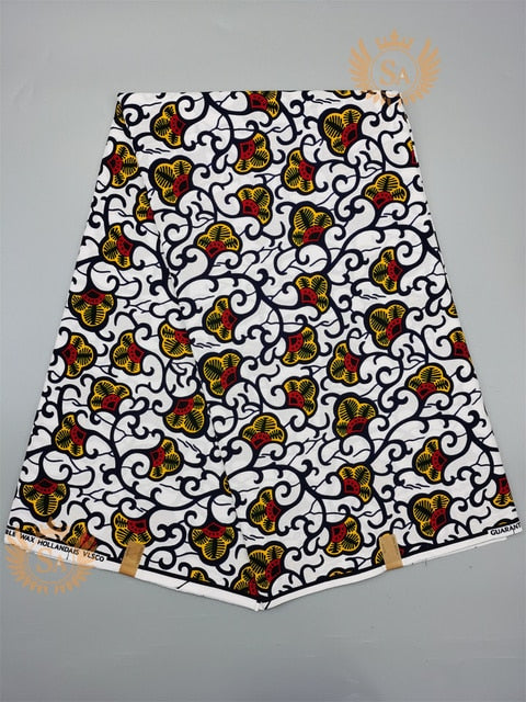 Veritable Real Wax Print Fabric Dutch Hollandais Pagne Africa Dress 100% Cotton - Azahshopping