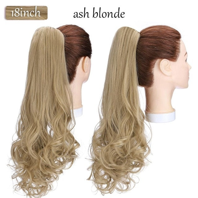 Synthetic 12-26inch Claw Clip On Ponytail Hair Extension