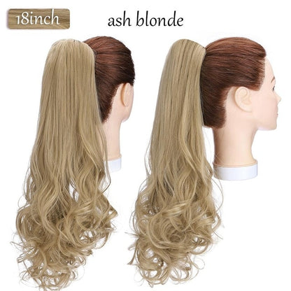 Synthetic 12-26inch Claw Clip On Ponytail Hair Extension
