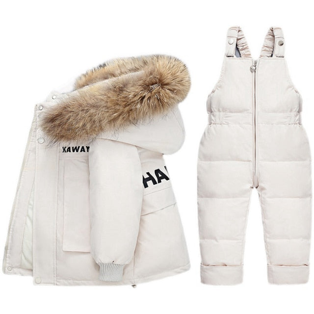 Winter Down Jacket Jumpsuit Baby Boy Sets