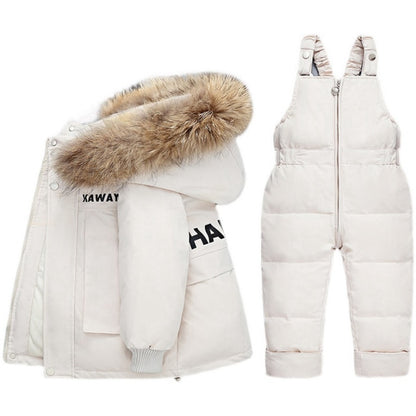 Winter Down Jacket Jumpsuit Baby Boy Sets