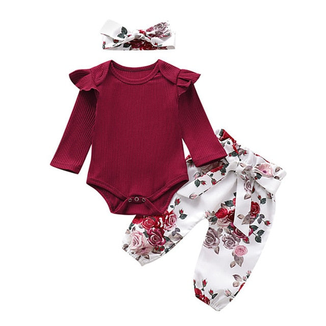 3pcs Baby Girl Clothes Set