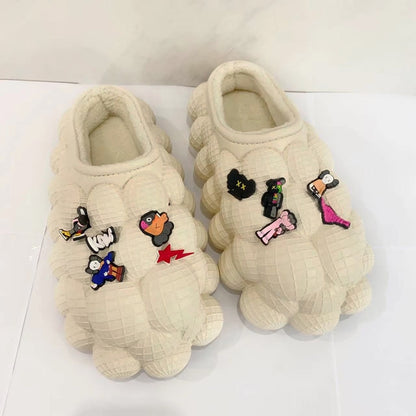 Bubble Furry Slides for Men /Women With Charms