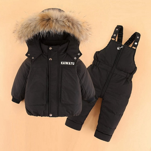 Warm Down Jacket Winter Children Clothing Set Baby Boy