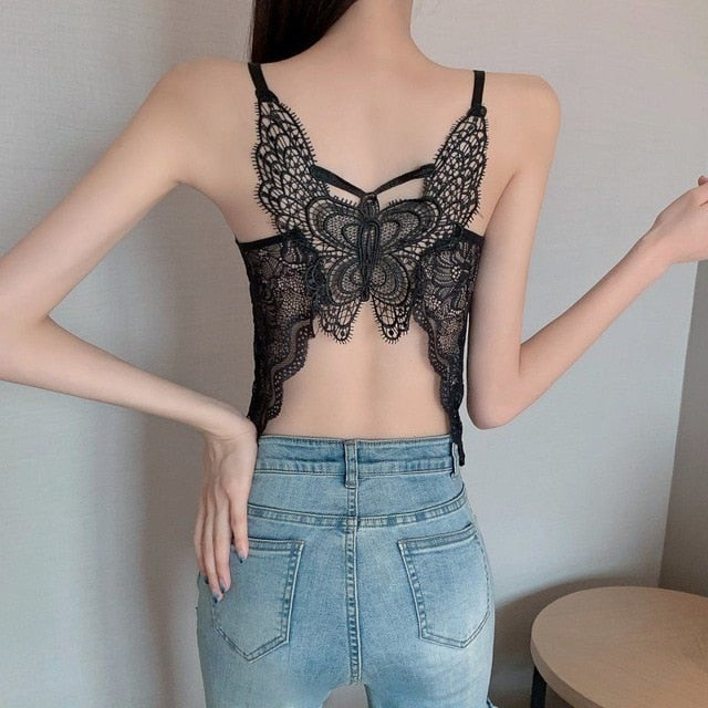 Back Lace Tank Tops For Women - Azahshopping