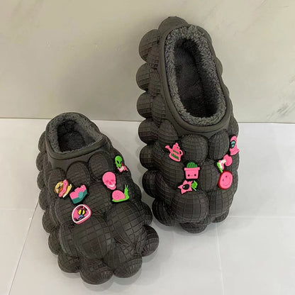 Bubble Furry Slides for Men /Women With Charms