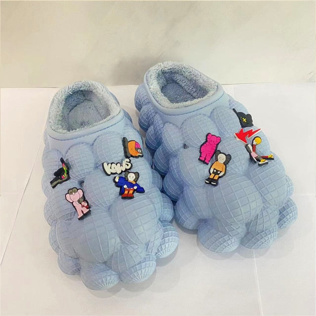 Bubble Furry Slides for Men /Women With Charms