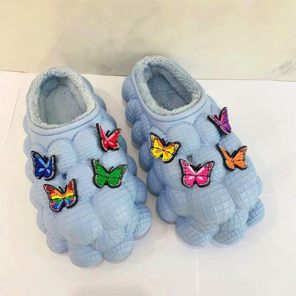 Bubble Furry Slides for Men /Women With Charms