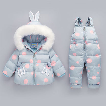 Warm Down Jacket Winter Children Clothing Set Baby Boy