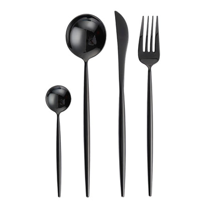 Gold Cutlery Set Forks Spoons Knives Tableware Steel Cutlery Set Stainless Steel