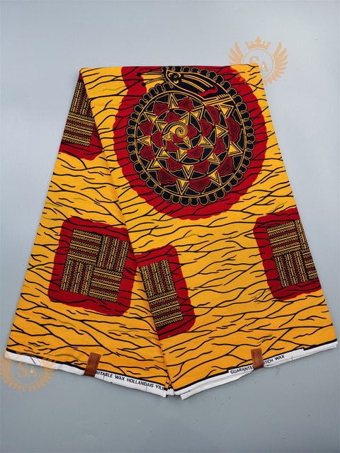 Veritable Real Wax Print Fabric Dutch Hollandais Pagne Africa Dress 100% Cotton - Azahshopping