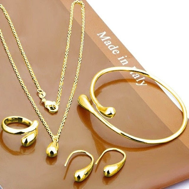 Fashion Water Drop Necklace 4pcs/set For Women