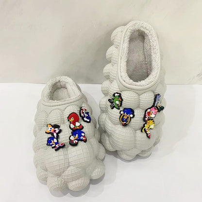 Bubble Furry Slides for Men /Women With Charms